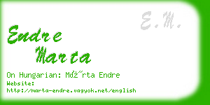 endre marta business card